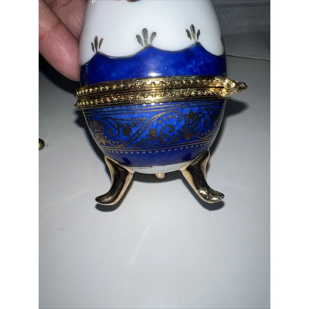 Trinket Boxes-EGG CHINA TRINKET BOXES-SET OF 2